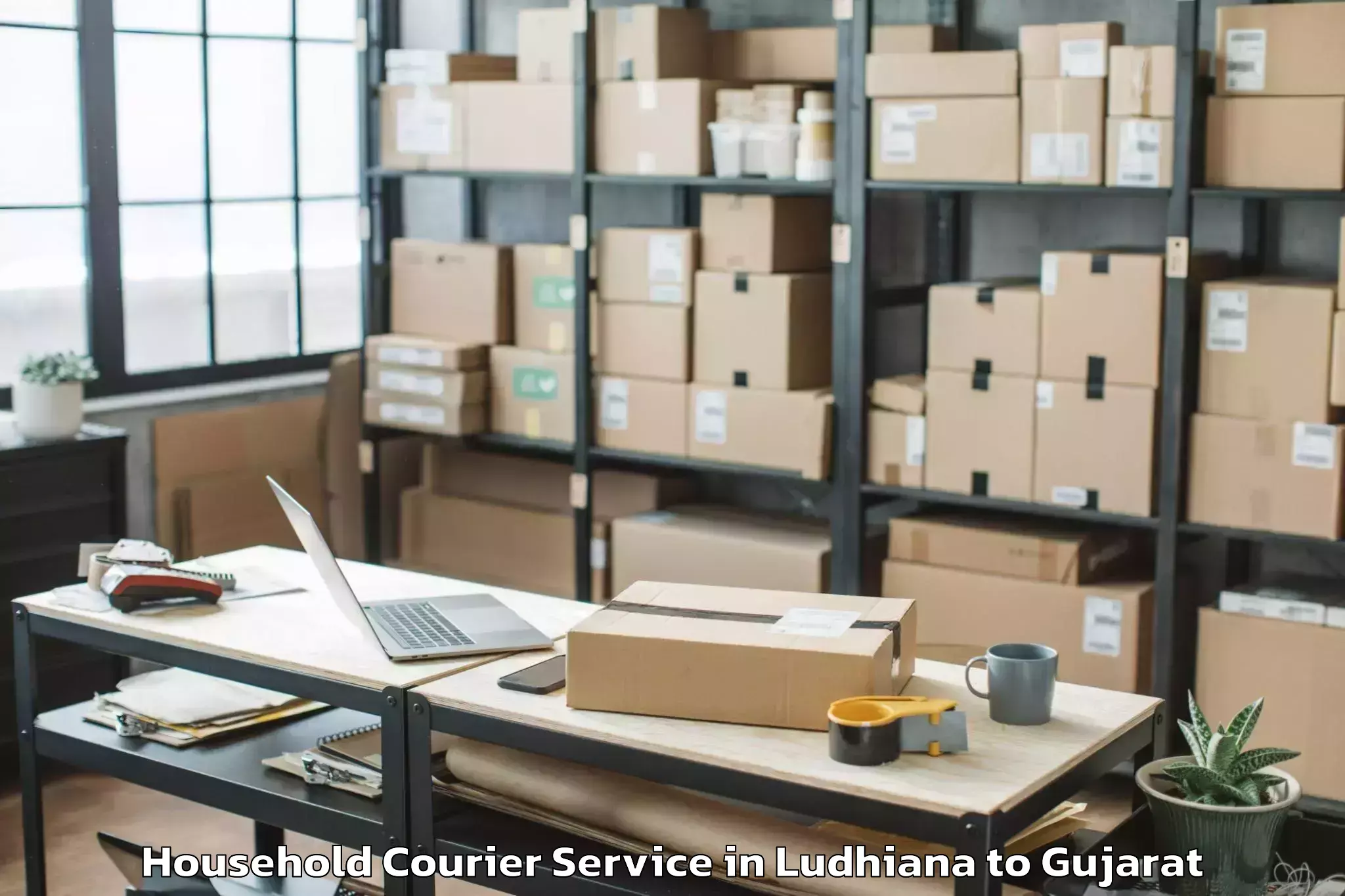 Get Ludhiana to Rajkot Airport Raj Household Courier